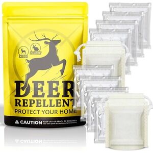 Deer and Rabbit Repellent Outdoor 10 Pouches, Natural Deer Repellent for Plant